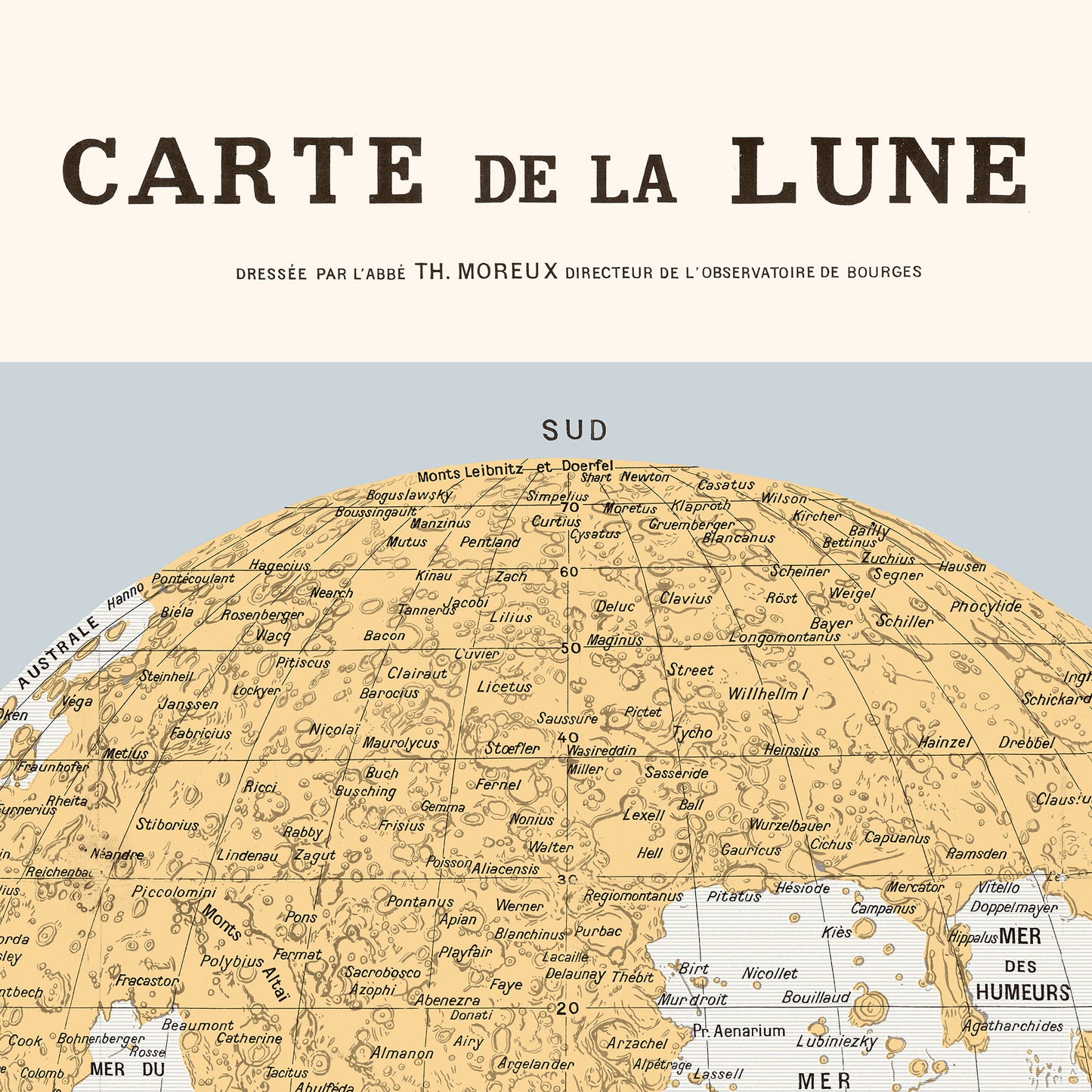 Affiche : Carte de la Lune