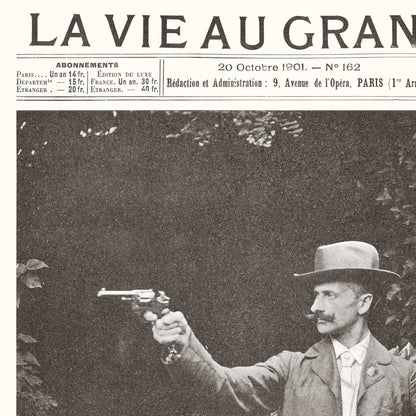 Affiche : La Vie au Grand Air - M. Caurette, Le Roi du Tir au Revolver