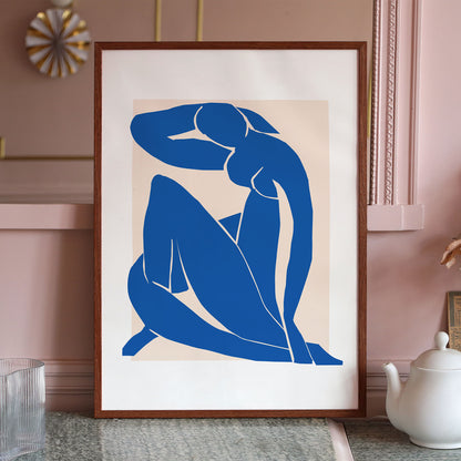 Poster: Blue Nude II - Paper Cutouts - Matisse