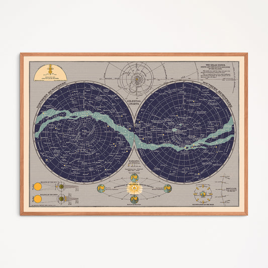 Poster : Celestial Charts (Navy Blue)